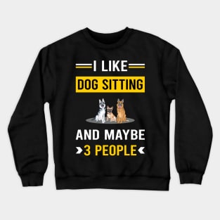 3 People Dog Sitting Crewneck Sweatshirt